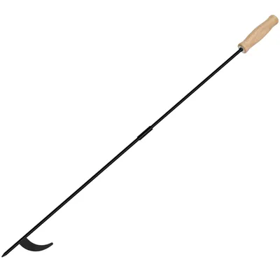 Fire Poker for Fire Pit,Rust Resistant Black Finish Solid Steel Fireplace Poker Tip Fire Pit Accessories for Fireplace Camping