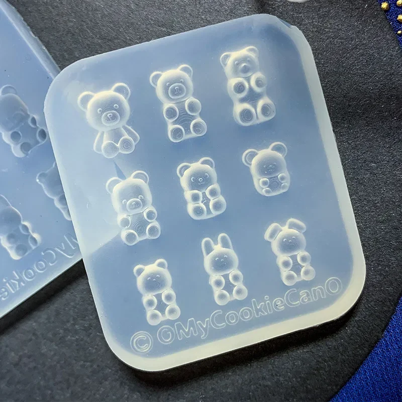 DIY Mini Bär Ohrring Nagelform Epoxidharz Form Schmuck Werkzeug Schmuck Formen Schmuck Zubehör Image