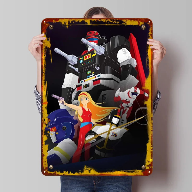 Sabre Rider and the Star Sheriffs Weißblechschilder Comic-Poster Dinge für Raumdesign Individuelles Metallschild für Wandkunstdekoration