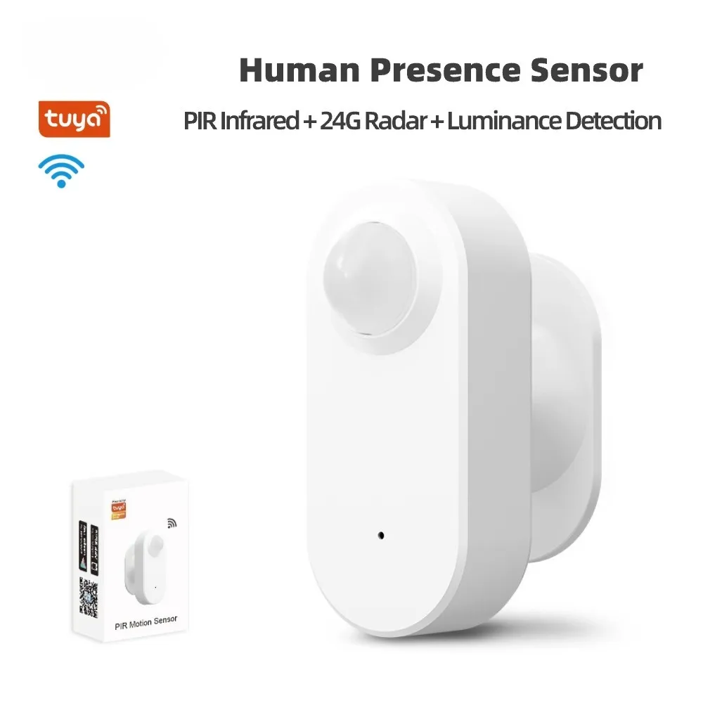 Tuya Wifi Menschliche Anwesenheit Sensor Bewegung Licht Sensor Radar Detektor Batterie Powered Smarthome Image