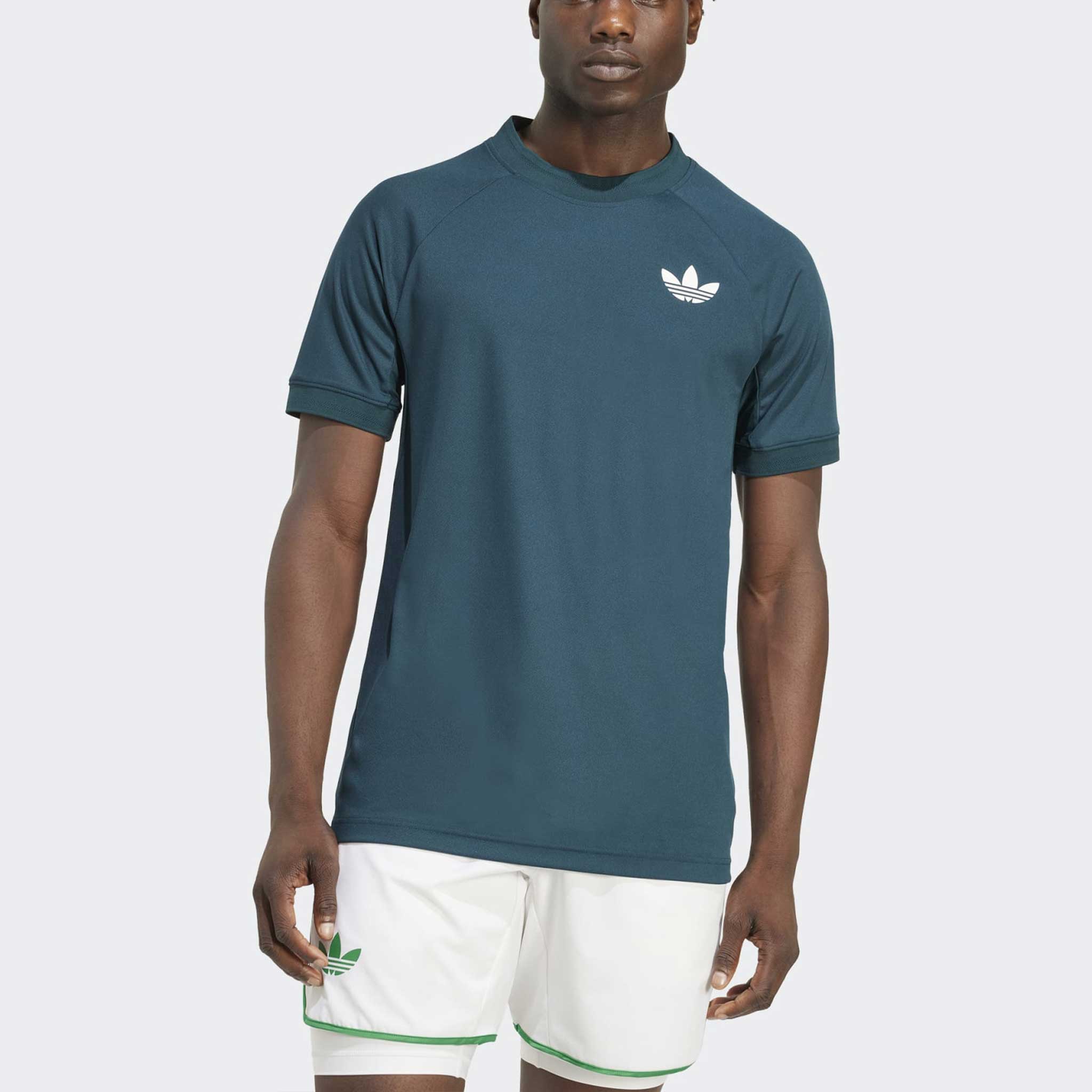 adidas Wimbledon 2025 FreeLift Tee Pro Men's Tennis Apparel Aurora Ivy