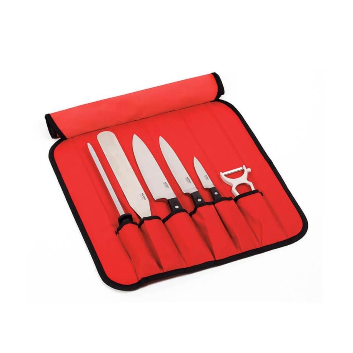 Kelomat Messertasche 6-teilig bestückt rot Image
