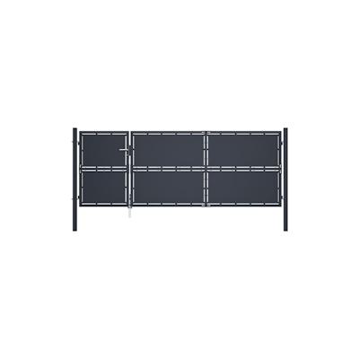 vidaXL Gartentor Stahl 350 x 125 cm Anthrazit Image