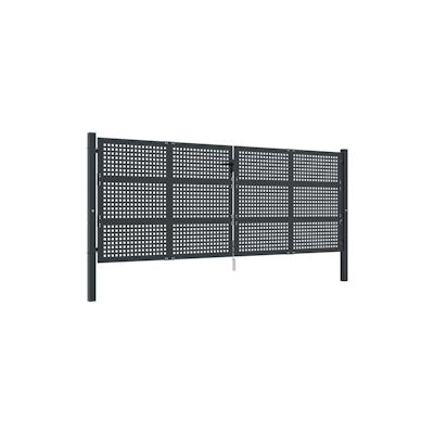 vidaXL Gartentor Anthrazit 400x150 cm Stahl Image