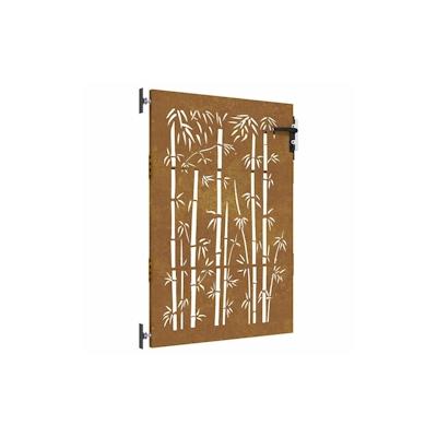 vidaXL Gartentor 85x125 cm Cortenstahl Bambus-Design Image