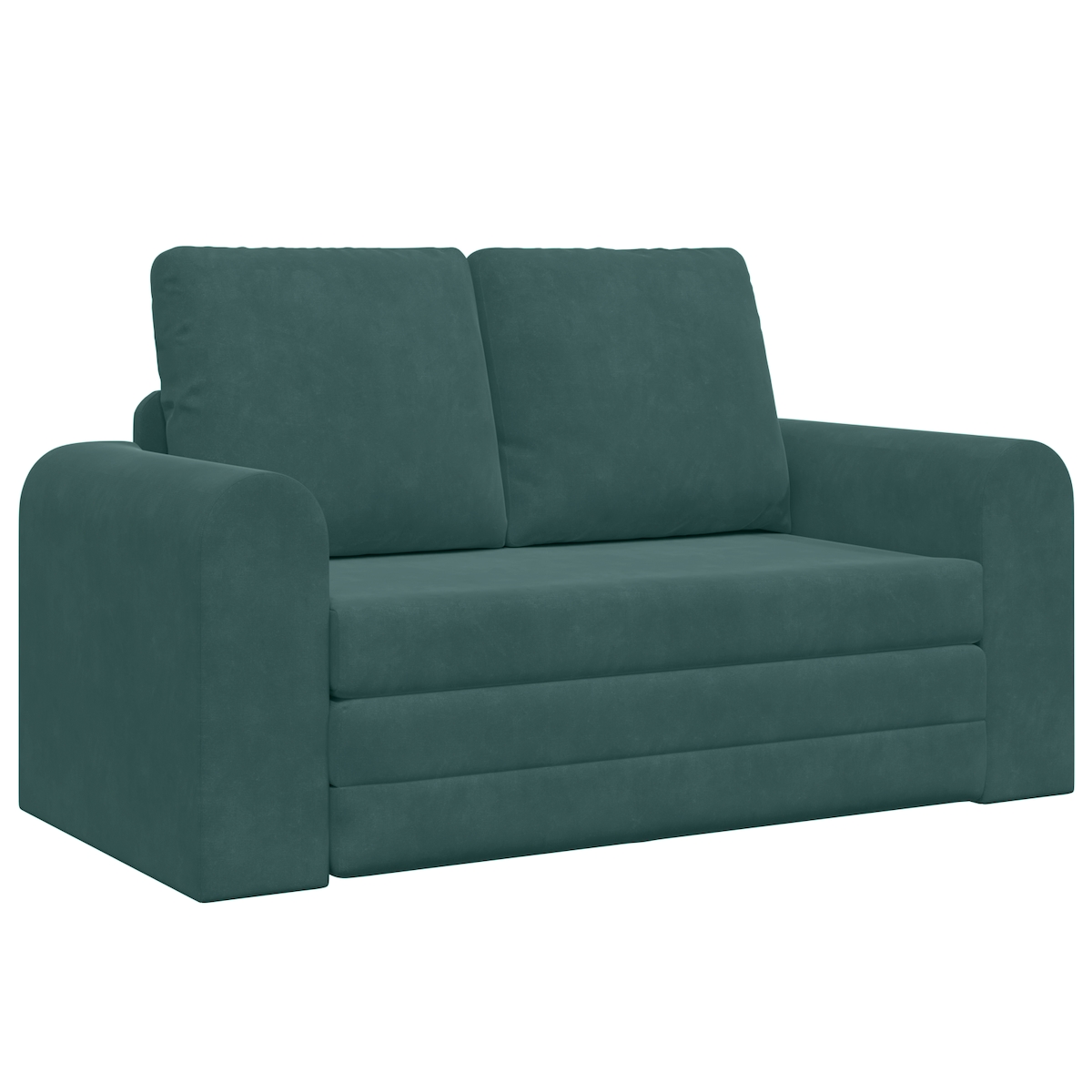 vidaXL Boden Sofa Bett 2-in-1 Dunkelgrün 148x71x83 cm Samt Image