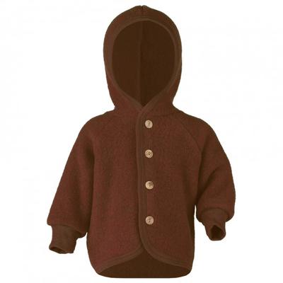 Engel - Kinder Kapuzenjacke mit Holzknöpfen - Wolljacke Gr 110/116 braun Image