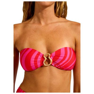 Seafolly - Women's Coastline Ring Front Bandeau - Bikini-Top Gr 36 orange Image