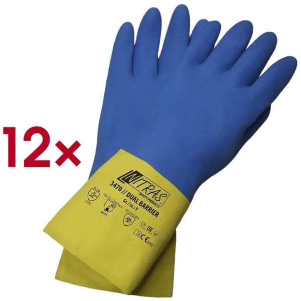 OTTO Office 12 Paar Chemikalienschutz-Handschuhe »DUAL BARRIER« Größe XL blau