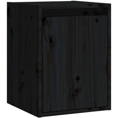 Wandschrank Schwarz 30x30x40 cm Massivholz Kiefer Vidaxl Image