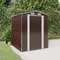 Abri de jardin marron foncé 192x191x223cm, en acier galvanisé, décoration de jardin extérieur, salle d'outils de rangement extérieure