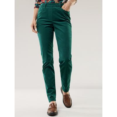 Walbusch Damen Schlupf Cord-Hose Gruen noch offen: Muster Image