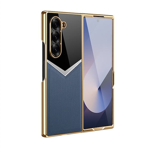 Handy Hülle Handyhüllen Für Samsung Galaxy Z Fold 7 Z Fold 6 Z Fold 5 Z Fold 4 Rückseite Flip-Cover Vollschutz Stoßfest PC PU-Leder Image