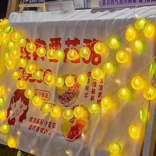 LED Bar Atmosphärenlicht 2m 10LEDs Batteriebetrieben Bierflasche Obst Wünschflasche Feenlichter Camping Party Zuhause Balkon Garten Neujahrsdekoration Image