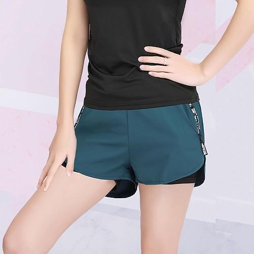 Damen Lässige Sportbekleidung Sportshorts mit Tight 2 in 1 Hohe Taille Unterteile Athleisure Fitnessstudio Trainieren Schnelltrocknend Basketball Laufen Yoga Enge Passform Sportbekleidung