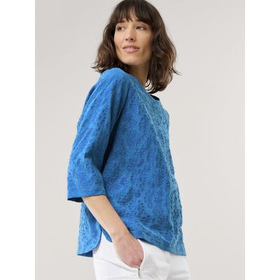 Walbusch Damen Jacquard Shirtbluse Blau Image