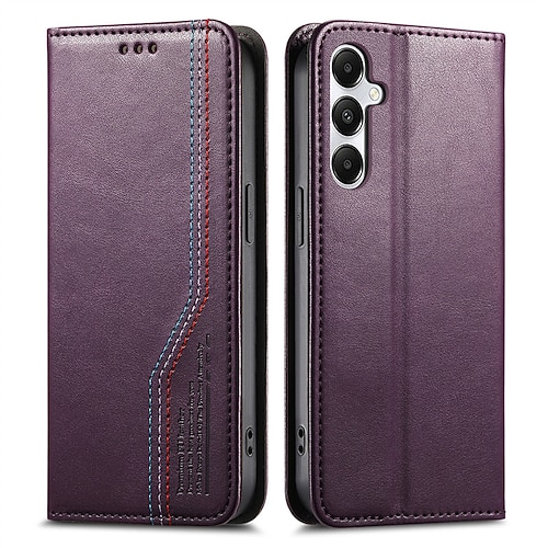 Handy Hülle Handyhüllen Für Samsung Galaxy S25 S25 Edge S24 Ultra Plus S24 FE A16 A55 5G A35 5G A25 A15 Brieftaschenhülle Flip-Cover Kartenfach Stoßfest Retro TPU PU-Leder Image