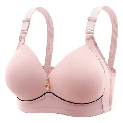 Women's solid colour large size 3/4 cup non-steel ring comfortable breathable gathered underwear sexy versatile breathable bra