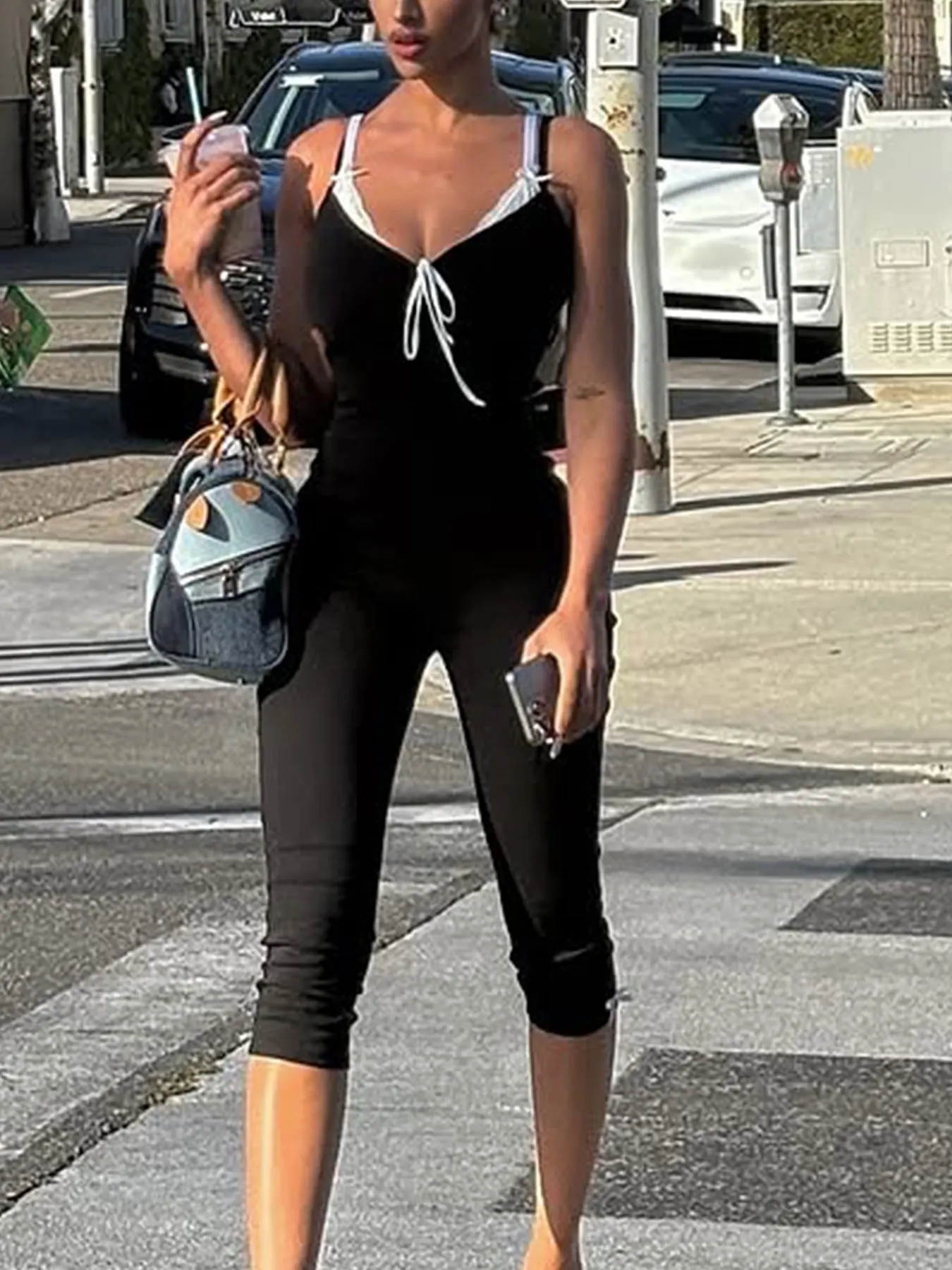 Sommer Frauen Sling Overalls Mode Streetwear Neue Jogginghose Sexy Elegante Schwarz Sexy Dame Backless Bodycon Overalls Kleidung