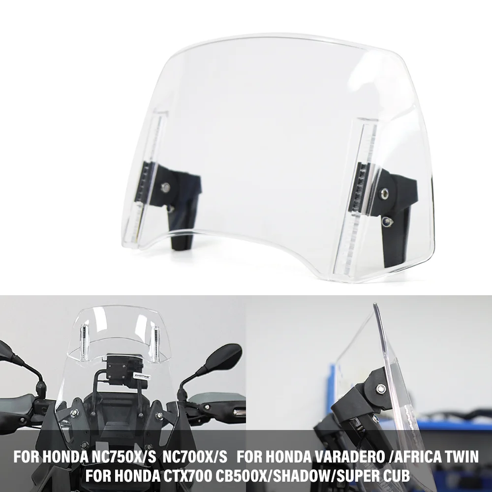 Universal Windschutzscheibe Deflektor Verlängerung Spoiler Für Honda NC750X/S NC700X/S Varadero Africa Twin CTX700 CB500X Für honda Shadow Image