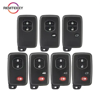 REMTEKEY Smart Key Fob Keyless Entry Remote Shell Case HYQ14AAB/HYQ14ACX/HYQ14AEM 2/3/4 Buttons for Toyota Prius Land RAV4