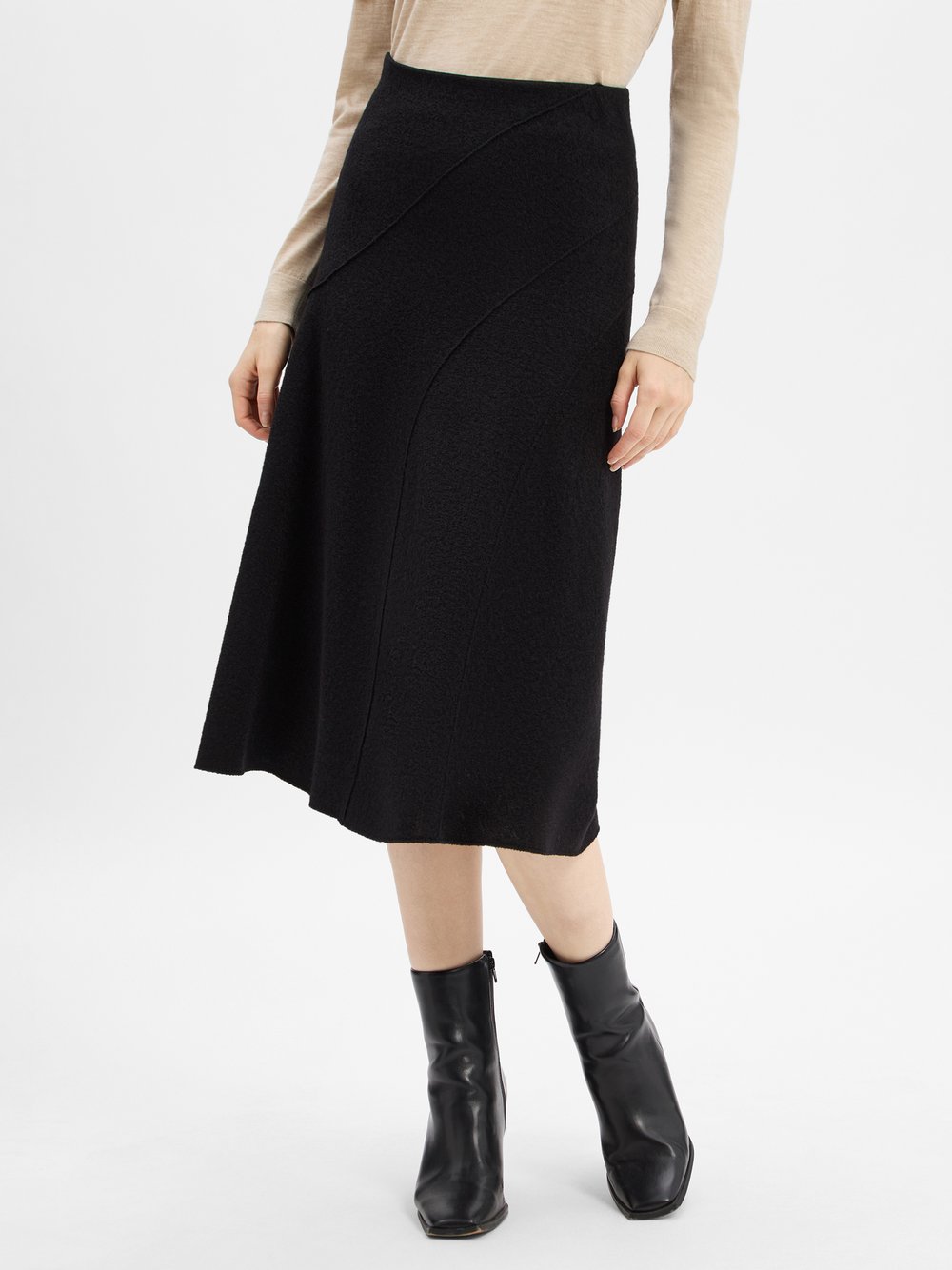 BOSS Midirock aus Schurwolle Damen schwarz, 38 Image