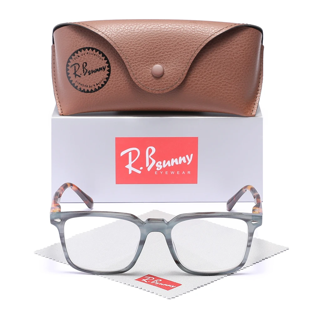 RBsunny Beliebte Lesebrille für Herren/Damen, blaues Licht blockierende optische Linse + 1,0 ~ + 3,5 rechteckiger Rahmen, Presbyopie-Brillenleser Image
