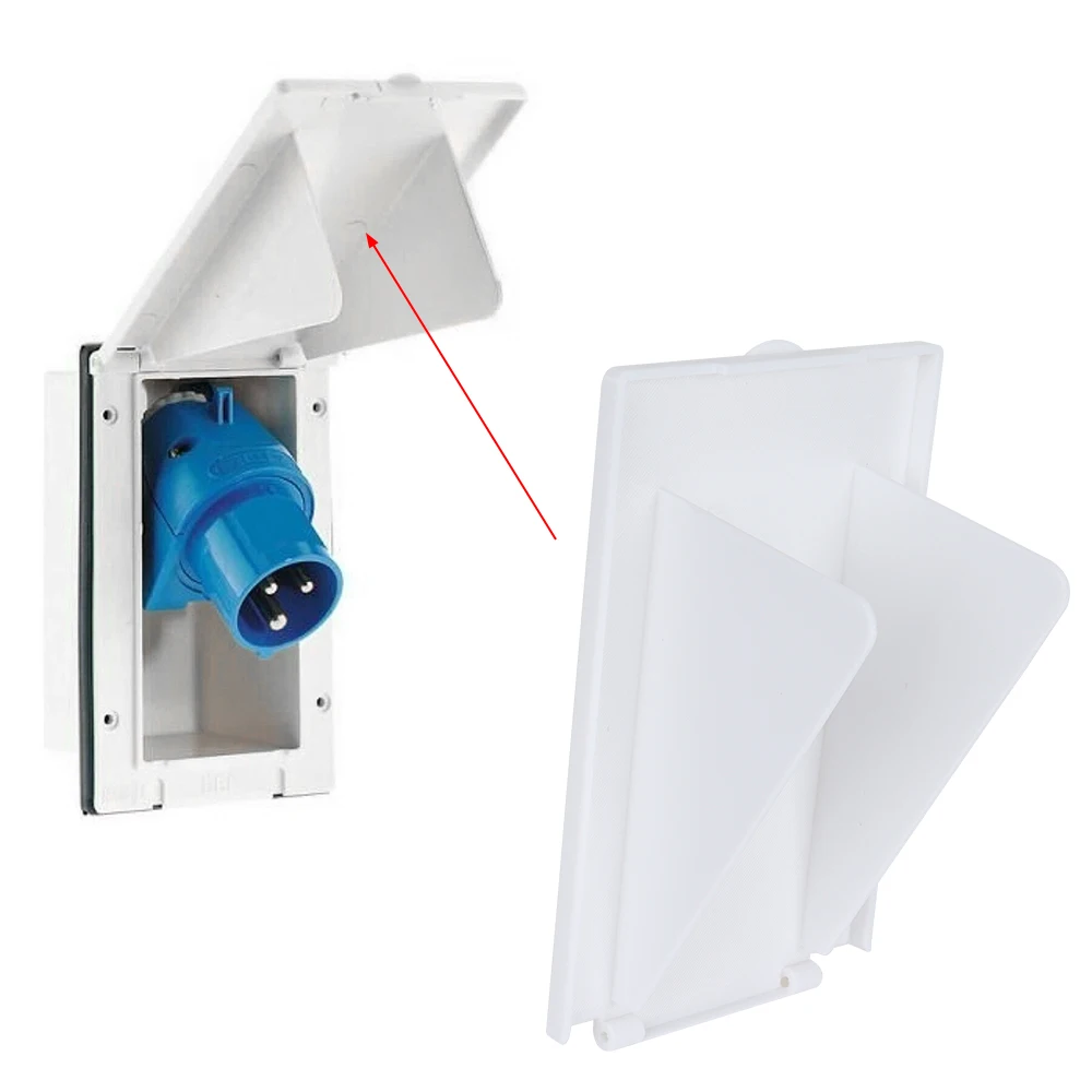 Wohnmobil Externe Steckdose Schutz Abdeckung Steckdose Wasserdicht Staubdicht Box Steckdose Box Deckel Klappe, Für Caravan Image