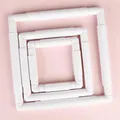 Plastic Cross Stitch Frame Square Embroidery Hoop White DIY Sewing Tools Sewing Hoop Handhold Craft Clip Embroidery Snap Frame