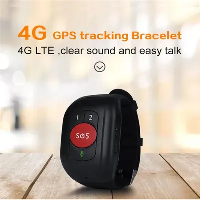 A52TElderly 4G SOS Watch GPS Tracking Wristband Bracelet Emergency Alarm GPS Tracking Heart Rate Blood Pressure Monitor-B