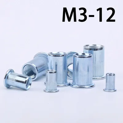 Galvanized rivet nuts, flat head and vertical pattern rivet nuts M3 M4-M12 countersunk head stainless steel/aluminum rivet nuts