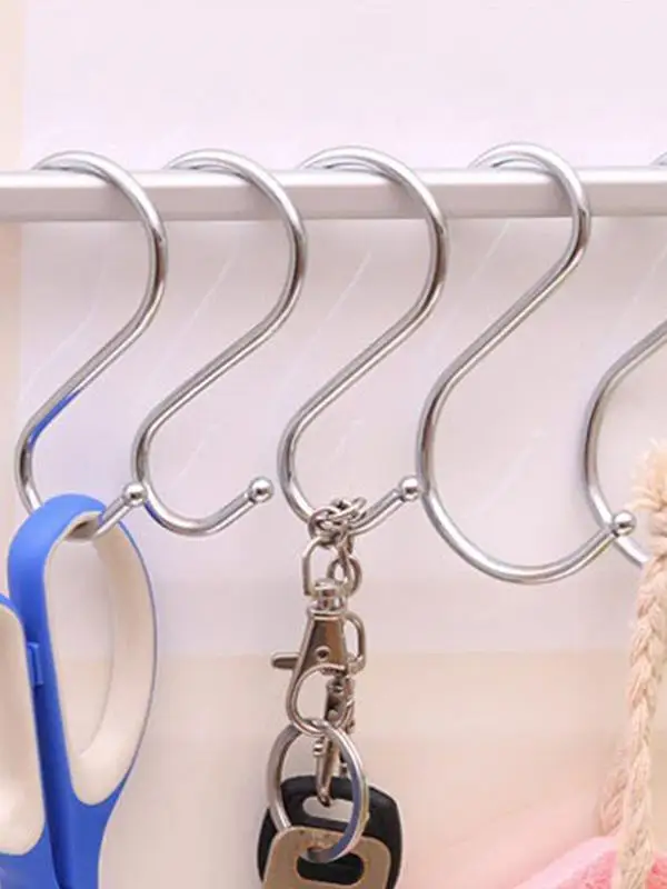 Edelstahl-S-Haken, Mehrzweck-Edelstahl-Haken, rostfreie Haken mit großer Lagerlast, aufhängbare Haken für Schlafzimmer