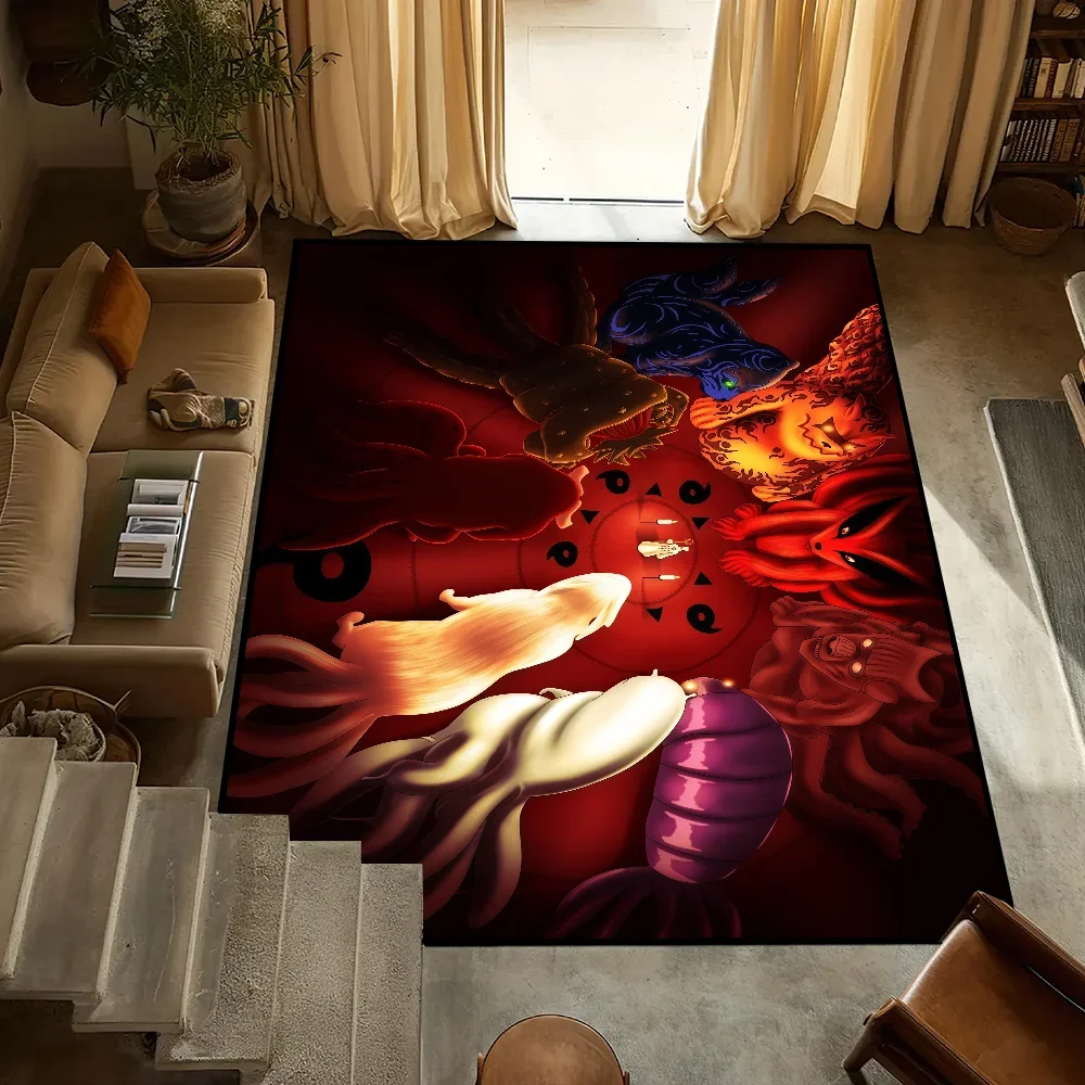 Anime Narutos Fire Small Carpet Bedside Kitchen Bath Living Home House Bedroom Floor Mat Doormat Rug Decoration Image