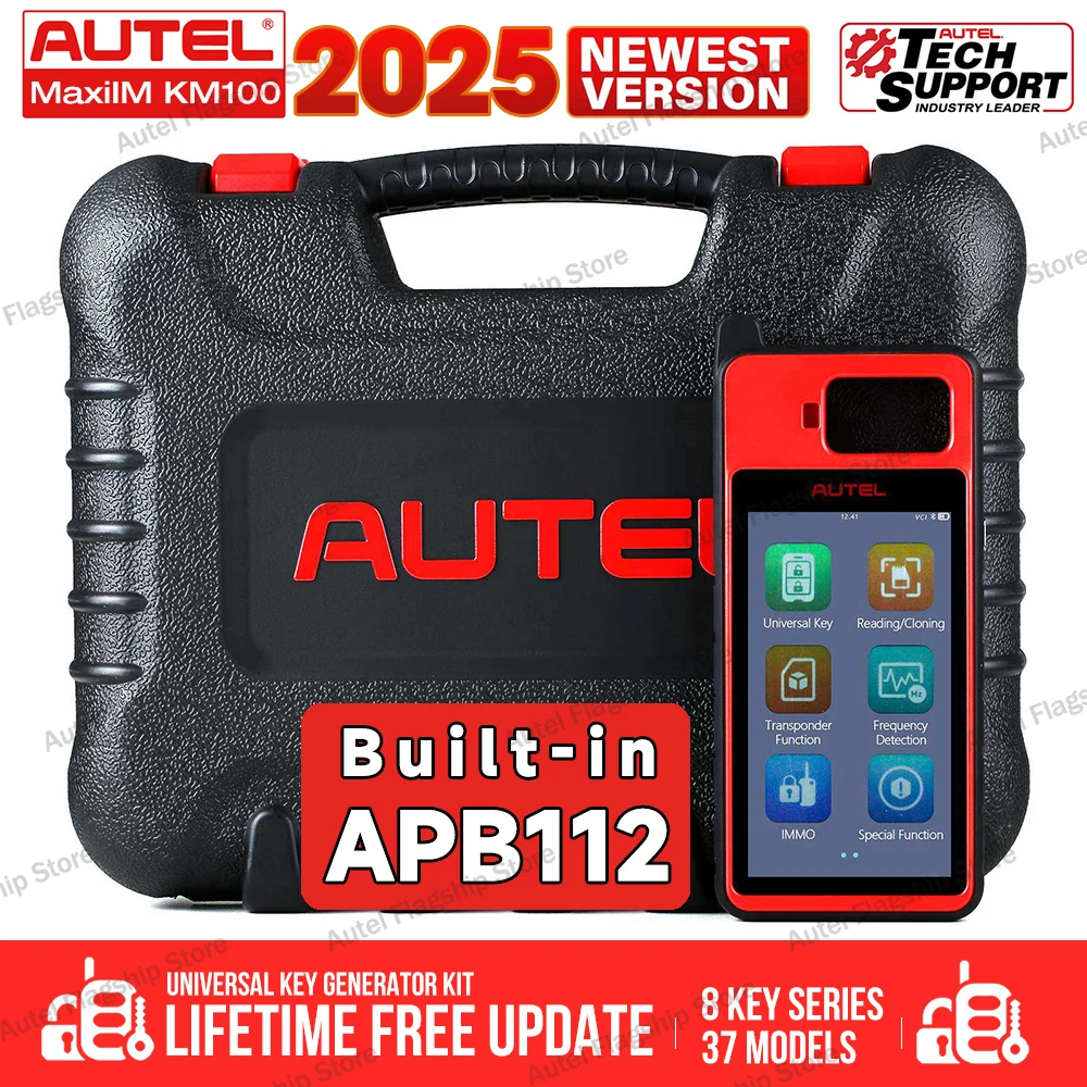 Autel MaxiIM KM100 Key Fob Programming Immobilizer Tool 2PCS Autel IKEY for 60s Key Generation OBD IMMO Key Learning on 99% Car