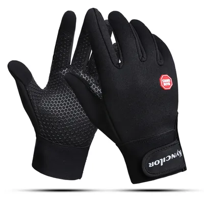 Winter Men's Touchscreen Gloves: Warm Running Gloves Windproof and Waterproof - Lightweight Warm Gloves Suitable for Hiking, Cyc