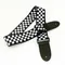 Gitarren gurt Leder schwarz weiß kariert Akustik gitarren gurt Ukulele Bassgurt Gitarren zubehör Instrument