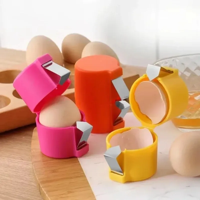 Stainless Steel Household Egg Opener Creative Cute Egg Shell Opener Portable Kitchen Baking Tool Egg Peeler For Cooking Gadgets