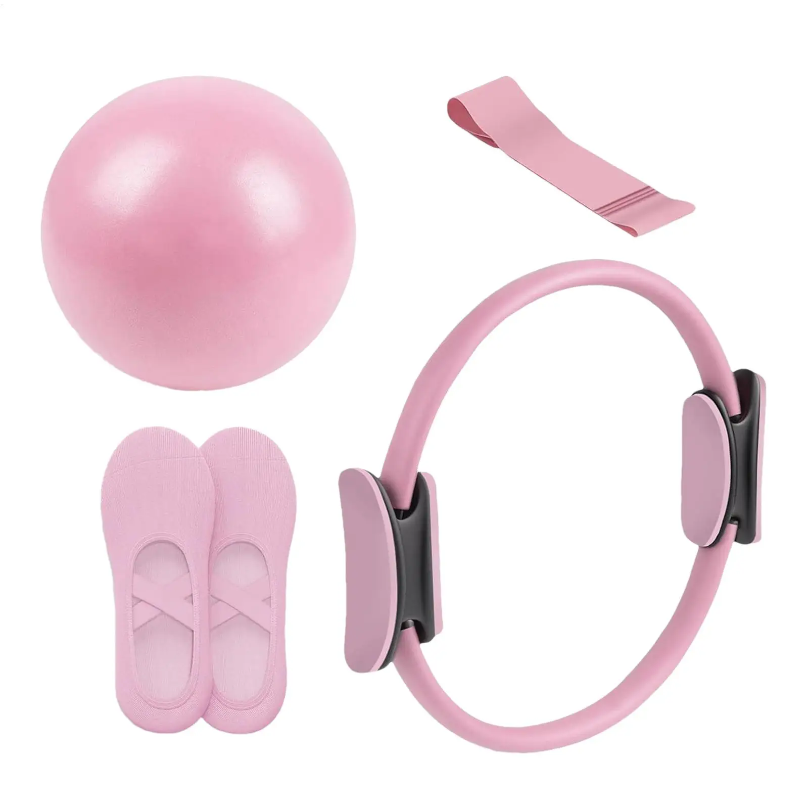Yoga Fitness Pilates Ring Ball Set Open Back Magic Becken Ring Boden Muskel Training Yoga Liefert Pilates Ring Widerstand Band Image
