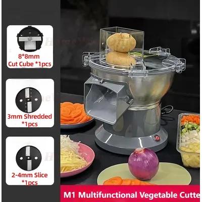 HomeWare Multifunctional Vegetable Cutter Fruit Cutting Maker Cube Cutting Shredding Slicing large-caliber inlet Food processor