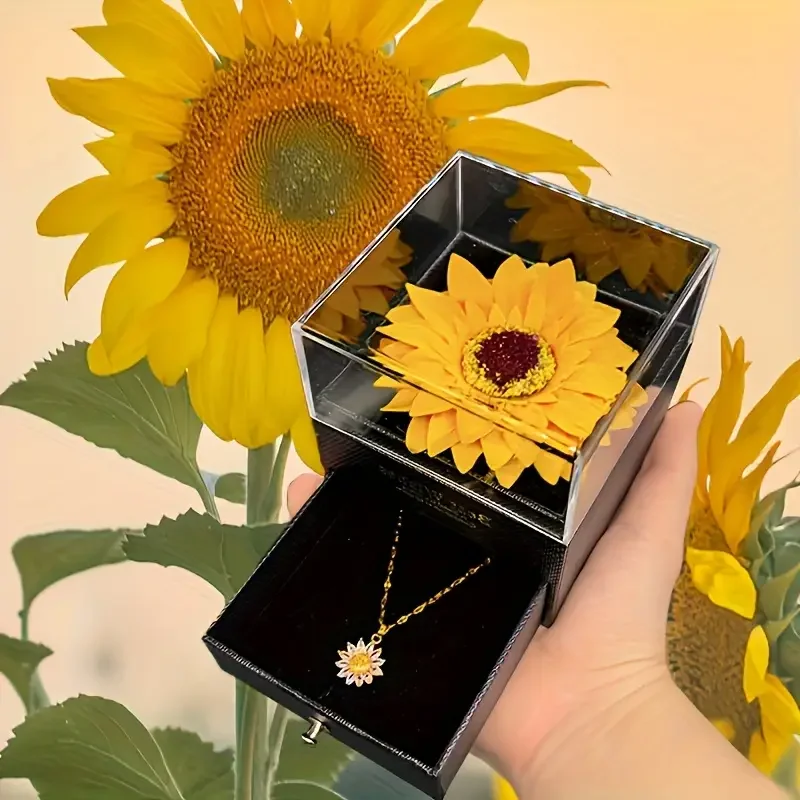 Sunflower necklace Party gift set Mother