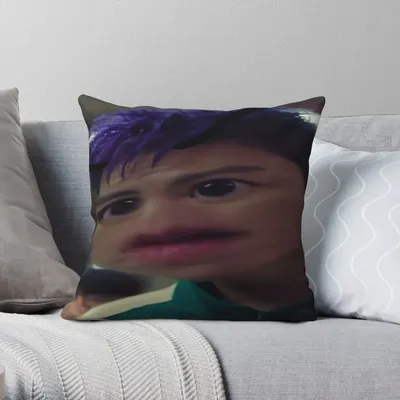 Thanos Meme Choi Su-bong Quadratischer Kissenbezug, Polyester, Leinen, Samt, kreativer Reißverschluss, dekorativer Heimkissenbezug Image