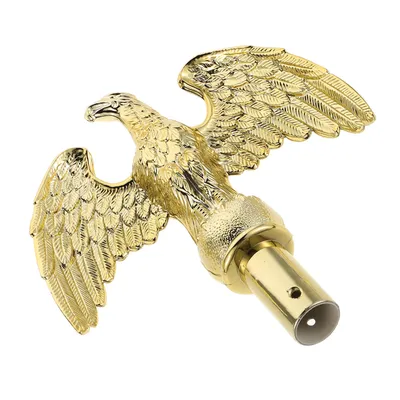 1pc Fahnenmast Adler TopperPlastic Adler Fahnenmast Ball Topper Gold Fahnenmast Endstück Ornament Fit Teleskop Schnitt Stange Image