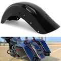 Moto Parafango Parafango Posteriore Nero Splash Copertura Accessori Per Harley Touring Road King Electra Glide Street Glide CVO 09-up