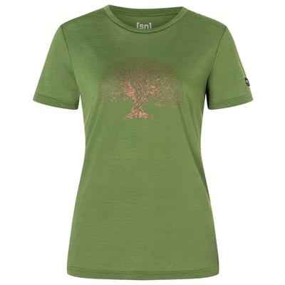 super.natural - Women's Tree of Knowledge Tee - Merinoshirt Gr XL chive / copper Image