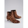 Stiefelette ANISTON SHOES, Damen, Gr. 42, braun (braun leo), Textil, animal-print, Veloursleder, modisch, Schuhe, Reißverschluss-Ankelboots, Trichterabsatz - NEUE KOLLEKTION