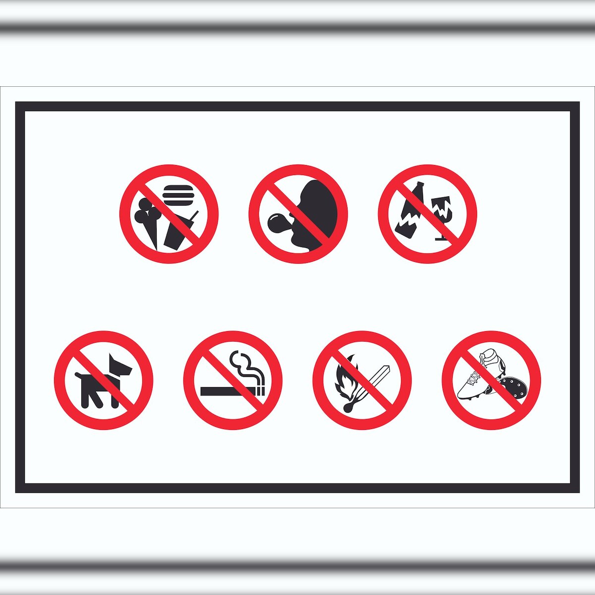 HB-Druck Schild Platz- und Hallenordnung Symbol A3 Rückseite selbstklebend Image