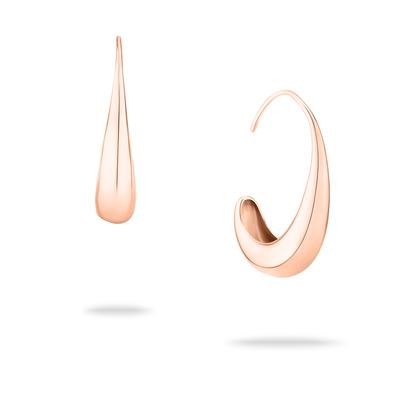 Paar Creolen ECHTZEIT "Schmuck Geschenk Edelstahl Ohrringe The Classy Drop", rosa (roségoldfarben), Ohrringe, Damen, Edelstahl Image
