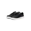 Plateausneaker TOMMY HILFIGER "ESSENTIAL CHIC COURT SNEAKER", Damen, Gr. 40, schwarz, Nappaleder, metallic, sportlich, Schuhe, Freizeitschuh, Halbschuh, Schnürer, goldfarbenen Details im Plateau