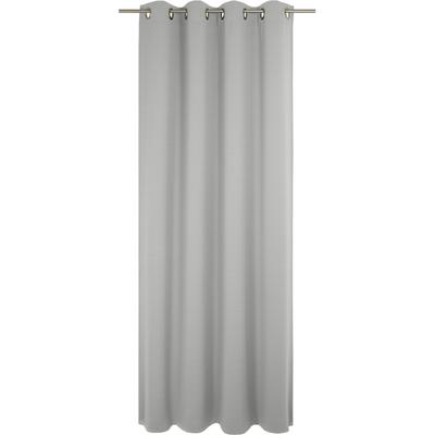 Vorhang WIRTH "Uni Collection light", grau (hellgrau), B:142cm H:305cm, Baumwolle (Bio-Baumwolle), Gardinen, nach Maß Image
