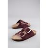 Pantolette ANISTON SHOES, Damen, Gr. 42, rot (bordeaux), Veloursleder, casual, Schuhe, Hausschuh, Sommerschuh, Schlappen - NEUE KOLLEKTION
